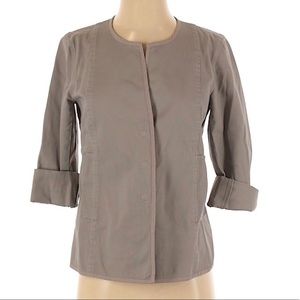 Khaki Grey Eileen Fisher 3/4 roller sleeve…